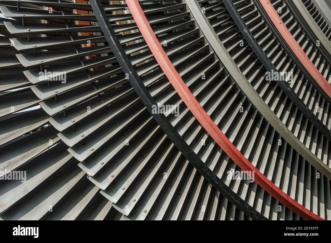 primo piano di una turbina a vapore Foto Stock