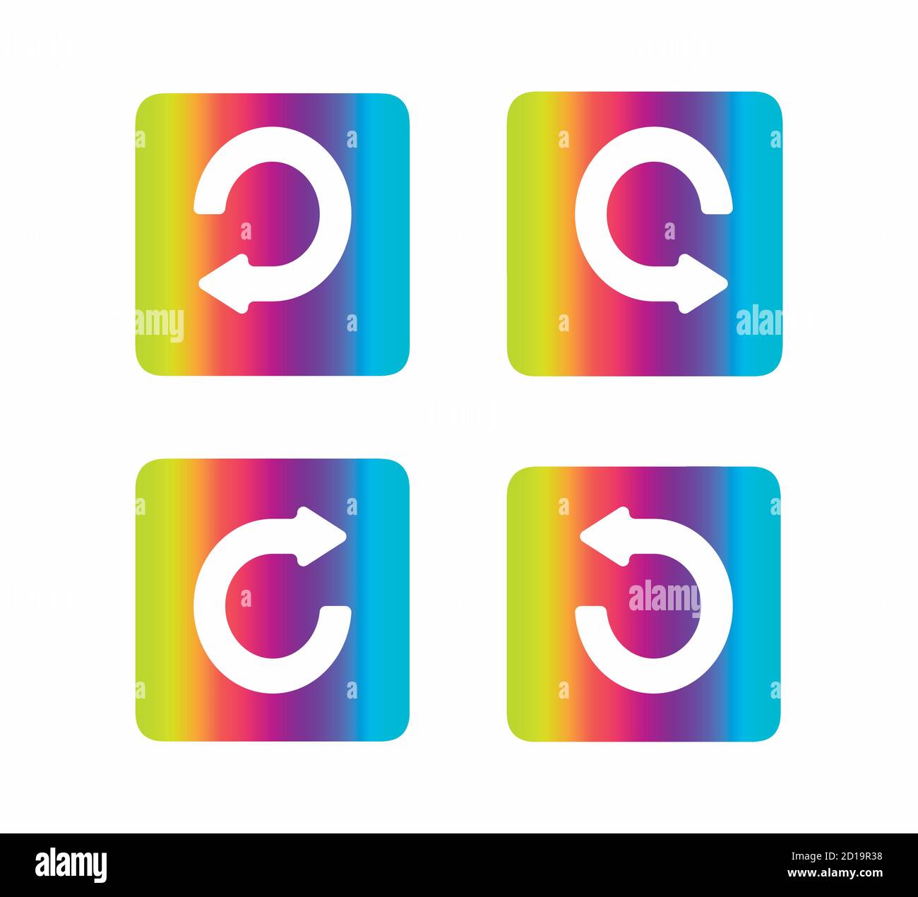 Icone frecce impostate. Illustrazione Vettoriale