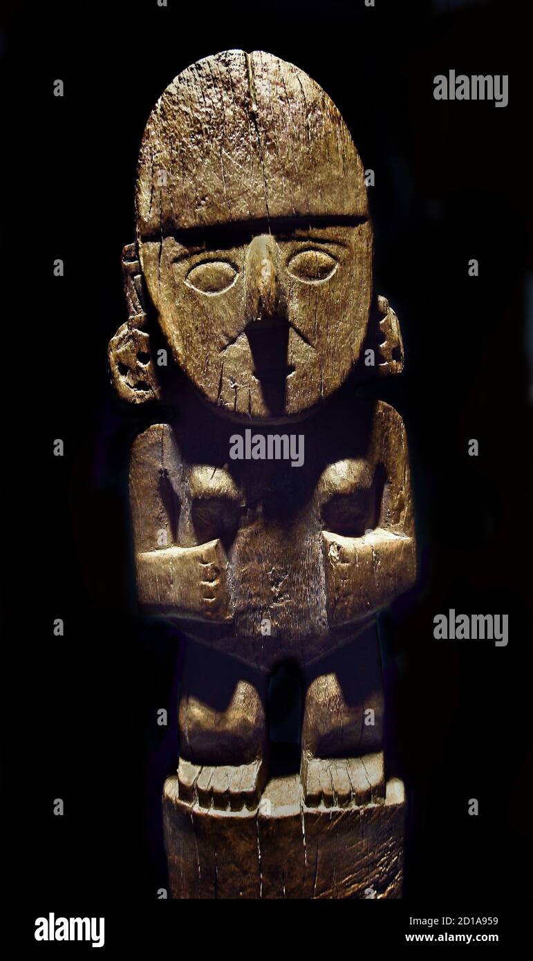 Figura femminile oggetto di culto la cultura Chimú 1100-1400 è stata centrata su Chimor con la capitale di Chan Chan, una grande città di adobe nella valle di Moche di Trujillo, Perù, peruviano, ,America, Foto Stock