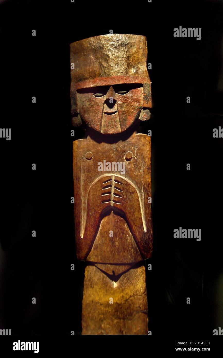 Figura femminile oggetto di culto la cultura Chimú 1100-1400 è stata centrata su Chimor con la capitale di Chan Chan, una grande città di adobe nella valle di Moche di Trujillo, Perù, peruviano, ,America, Foto Stock