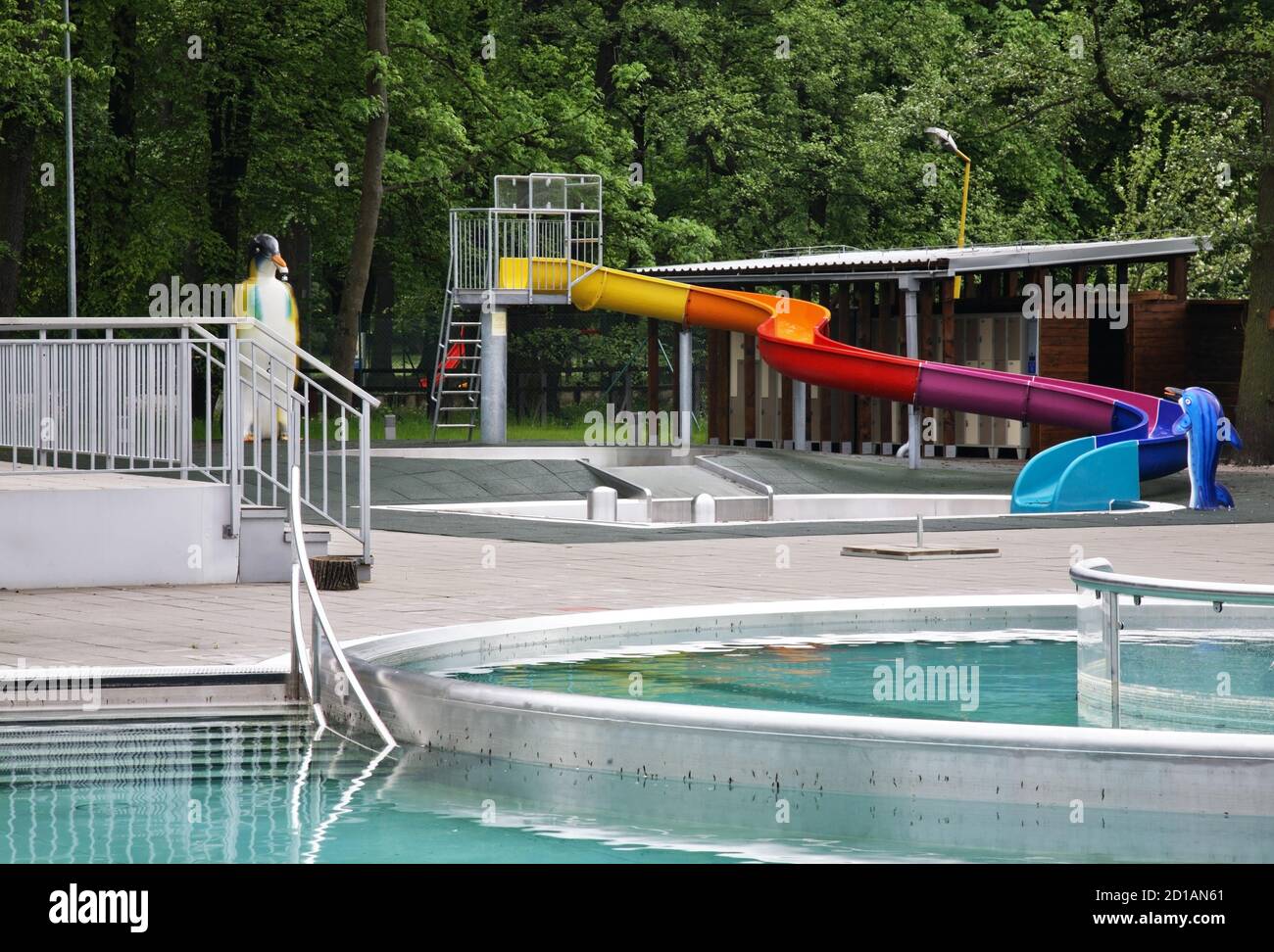 Spa e parco acquatico in Turcianske Teplice. Zilina regione. Slovacchia Foto Stock