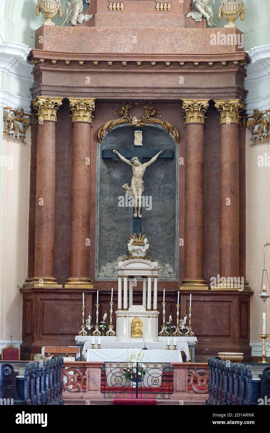 Chiesa dell'Esaltazione della Santa Croce, Tata, Komárom-Esztergom contea, Ungheria, Magyarország, Europa Foto Stock