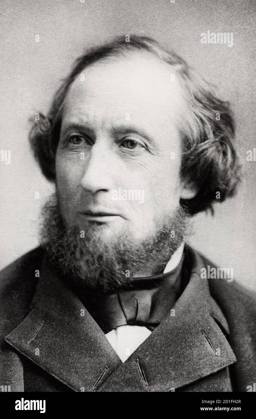 Cyrus West Field era un imprenditore e finanziatore americano che, insieme ad altri imprenditori, creò la Atlantic Telegraph Company e posò il primo cavo telegrafico attraverso l'Oceano Atlantico nel 1858 - Napoleon Sarony, circa 1870 Foto Stock