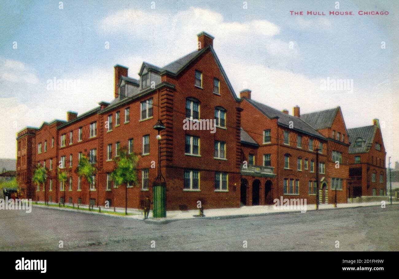 The Hull House, Chicago, Illinois, circa 1900 Foto Stock