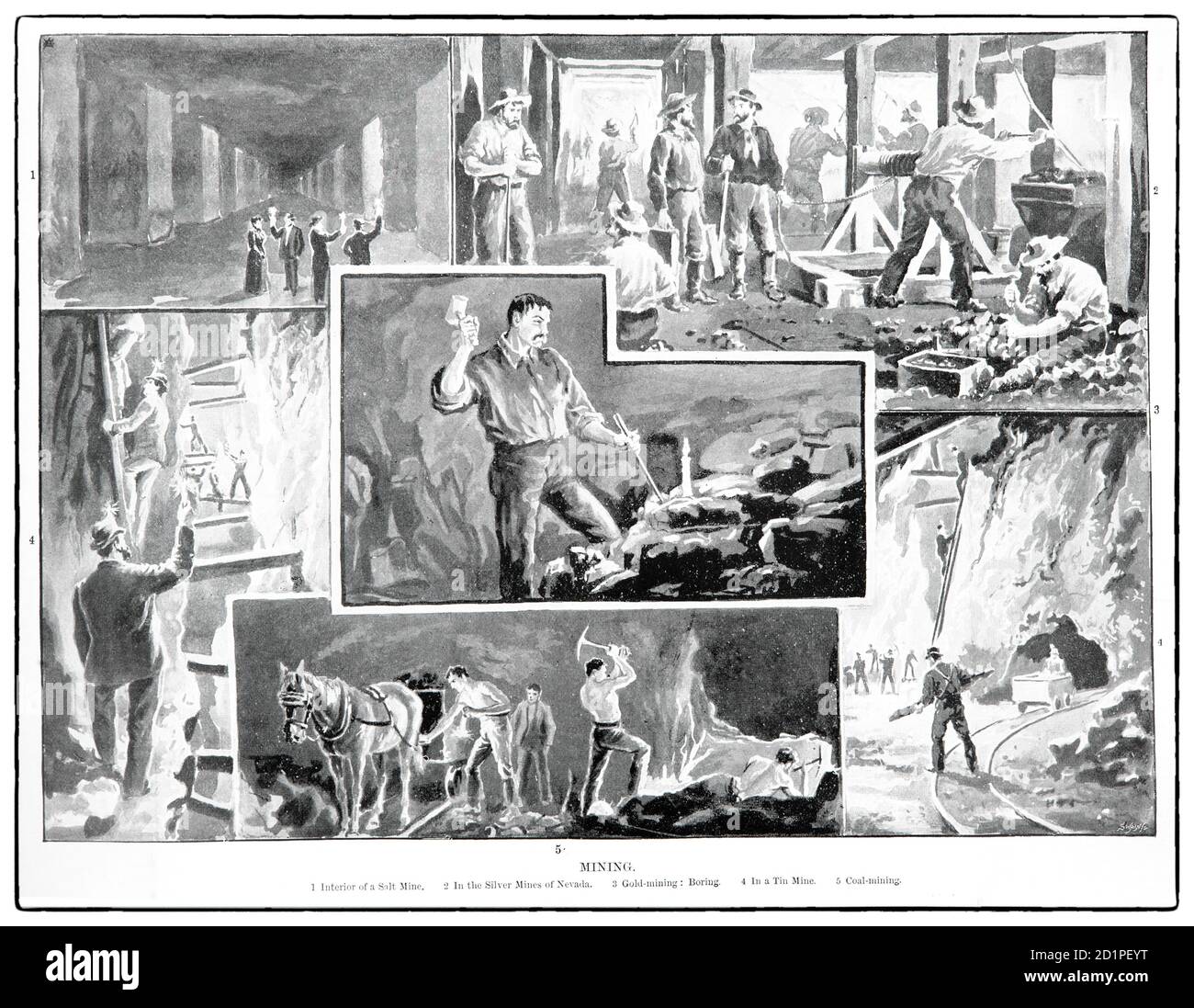 1889-1986-LTD ED Print-Pit foto-L/' Estrazione del Carbone Cadeby miniera di carbone