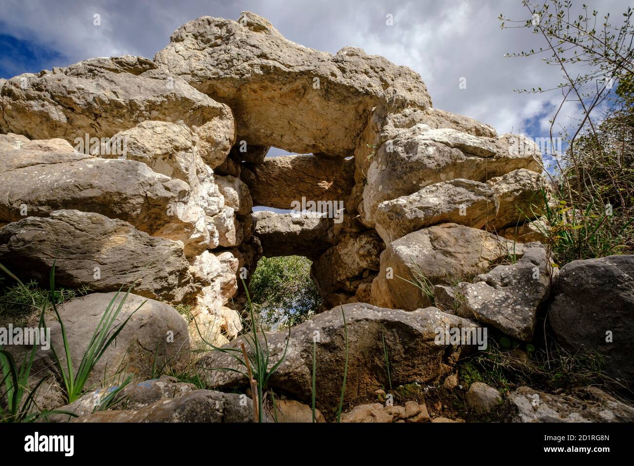 Talaiot, Son Ferrandell-Son Oleza, i milenio a c., Valldemossa, Maiorca, Isole Baleari, spagna Foto Stock