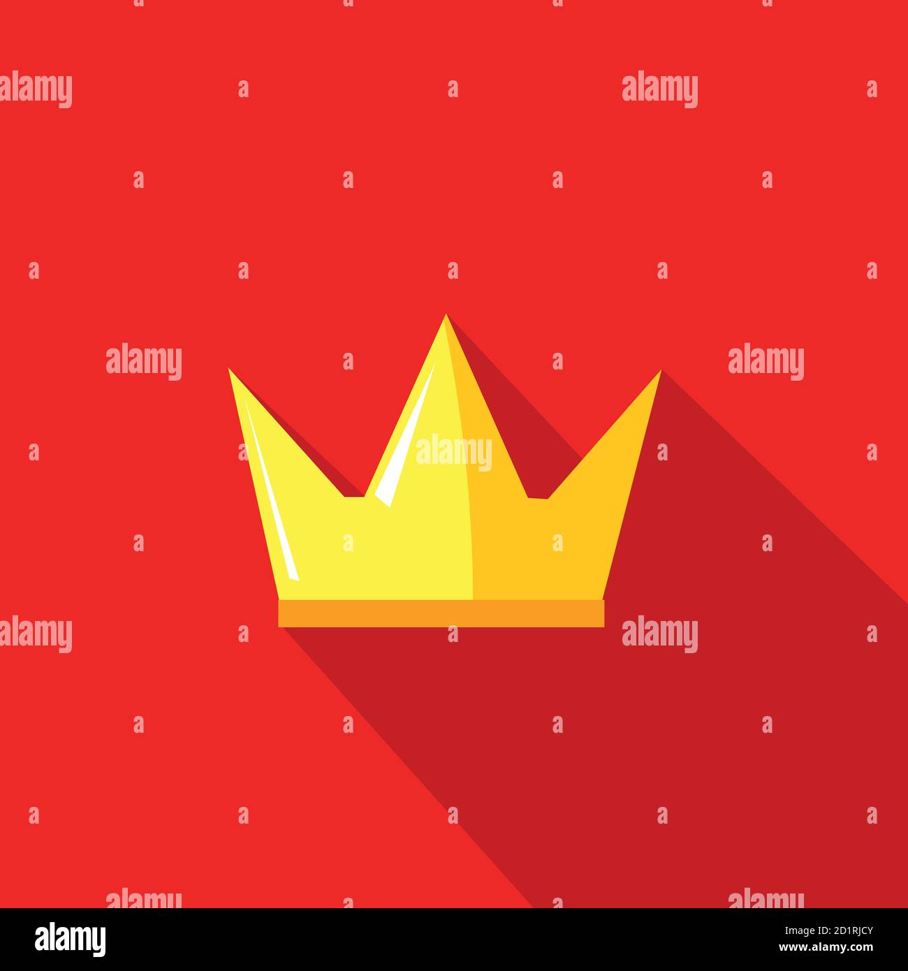 Illustrazione di una corona in flat uno stile di design Illustrazione Vettoriale