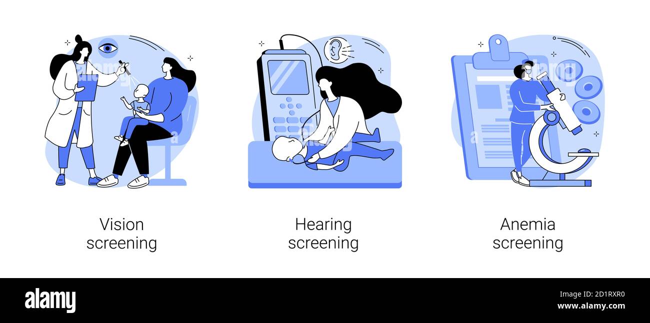 Illustrazioni vettoriali astratte del concetto sanitario neonato. Illustrazione Vettoriale