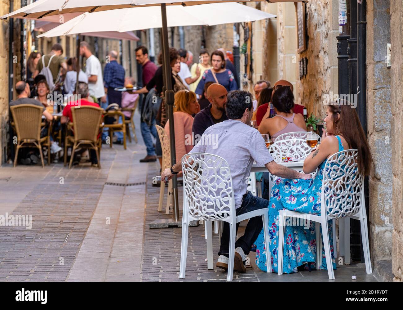 calle tipica, Laguardia , Alava, País Vasco, Spagna Foto Stock