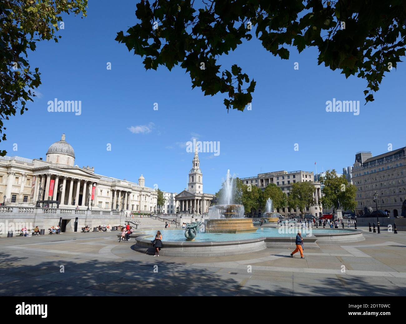 Londra, Inghilterra, Regno Unito. Trafalgar Square, settembre 2020 Foto Stock