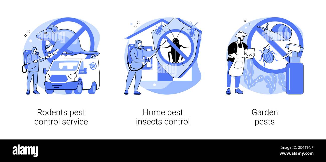 Illustrazioni vettoriali astratte di concetto di protezione di casa e giardino. Illustrazione Vettoriale