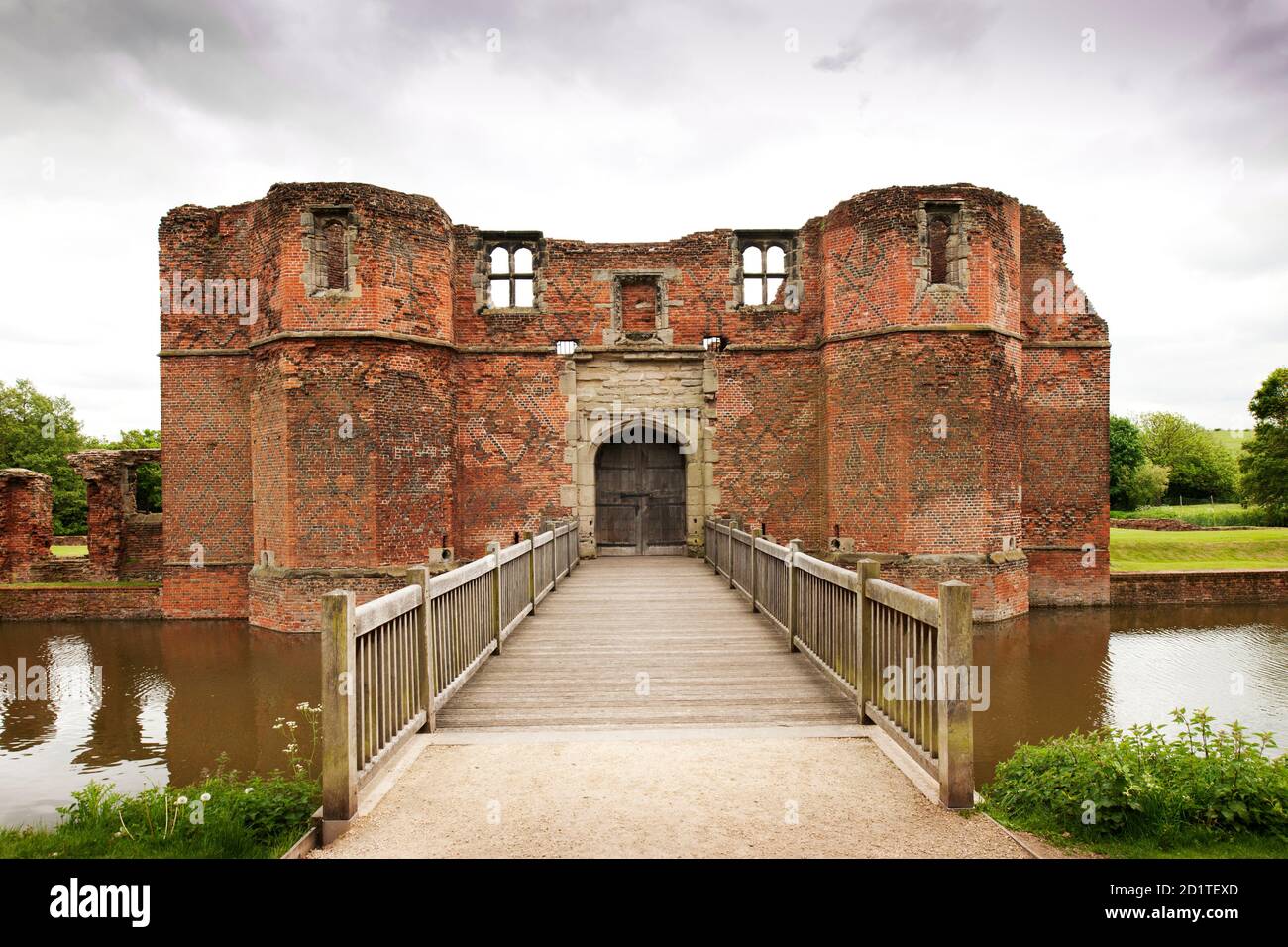 KIRBY MUXLOE CASTLE, LEICESTERSHIRE. La casa di controllo dal nord ovest. Foto Stock KIRBY MUXLOE CASTLE, LEICESTERSHIRE. La casa di controllo dal nord ovest. Foto Stock
