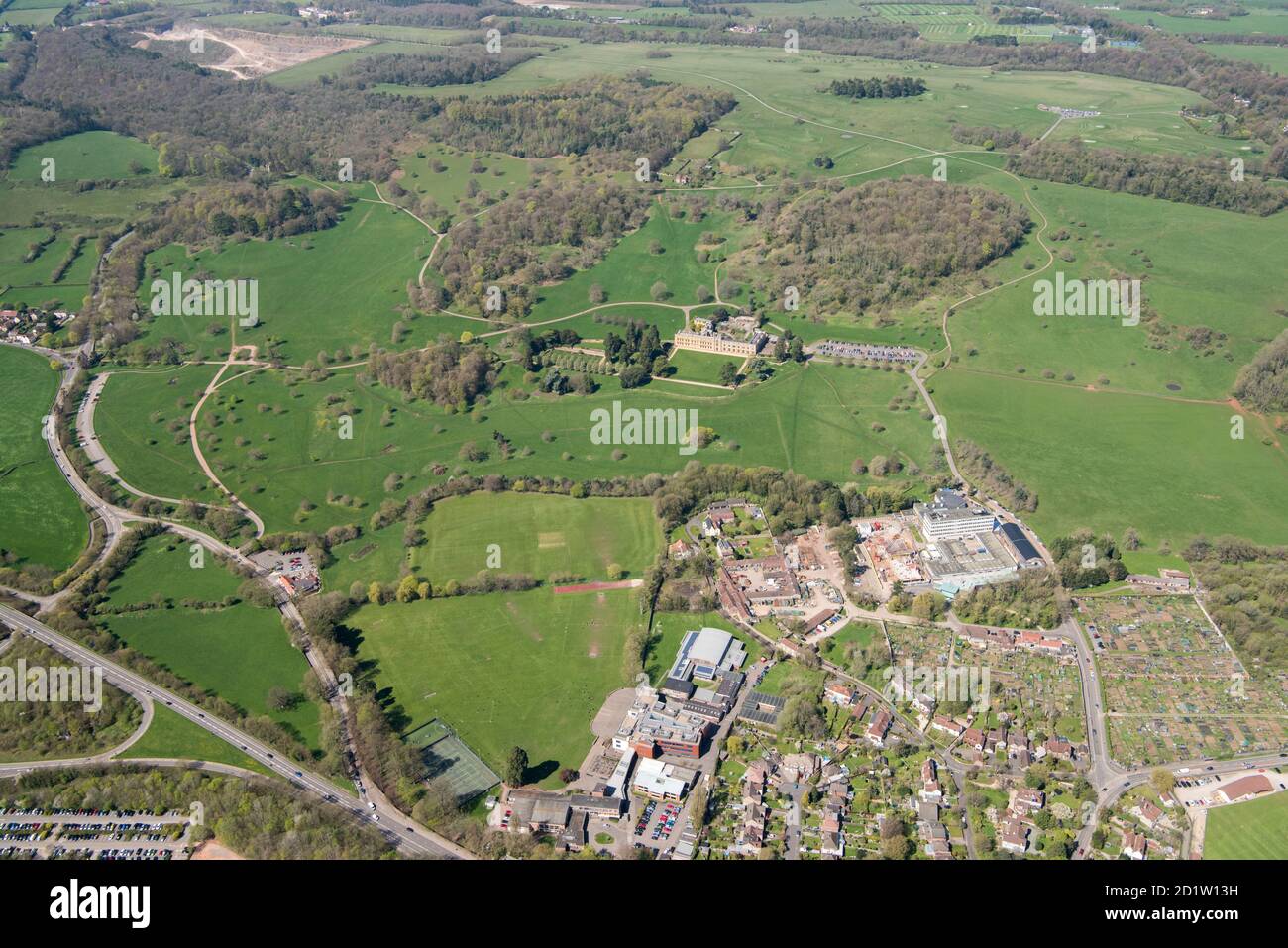 Ashton Court Estate Landscape Park, Bristol, 2018, Regno Unito. Vista aerea. Foto Stock