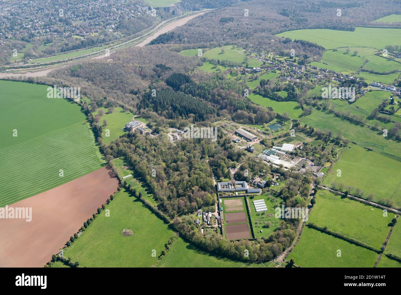 Landscape Park at Leigh Court, Bristol, 2018, Regno Unito. Vista aerea. Foto Stock