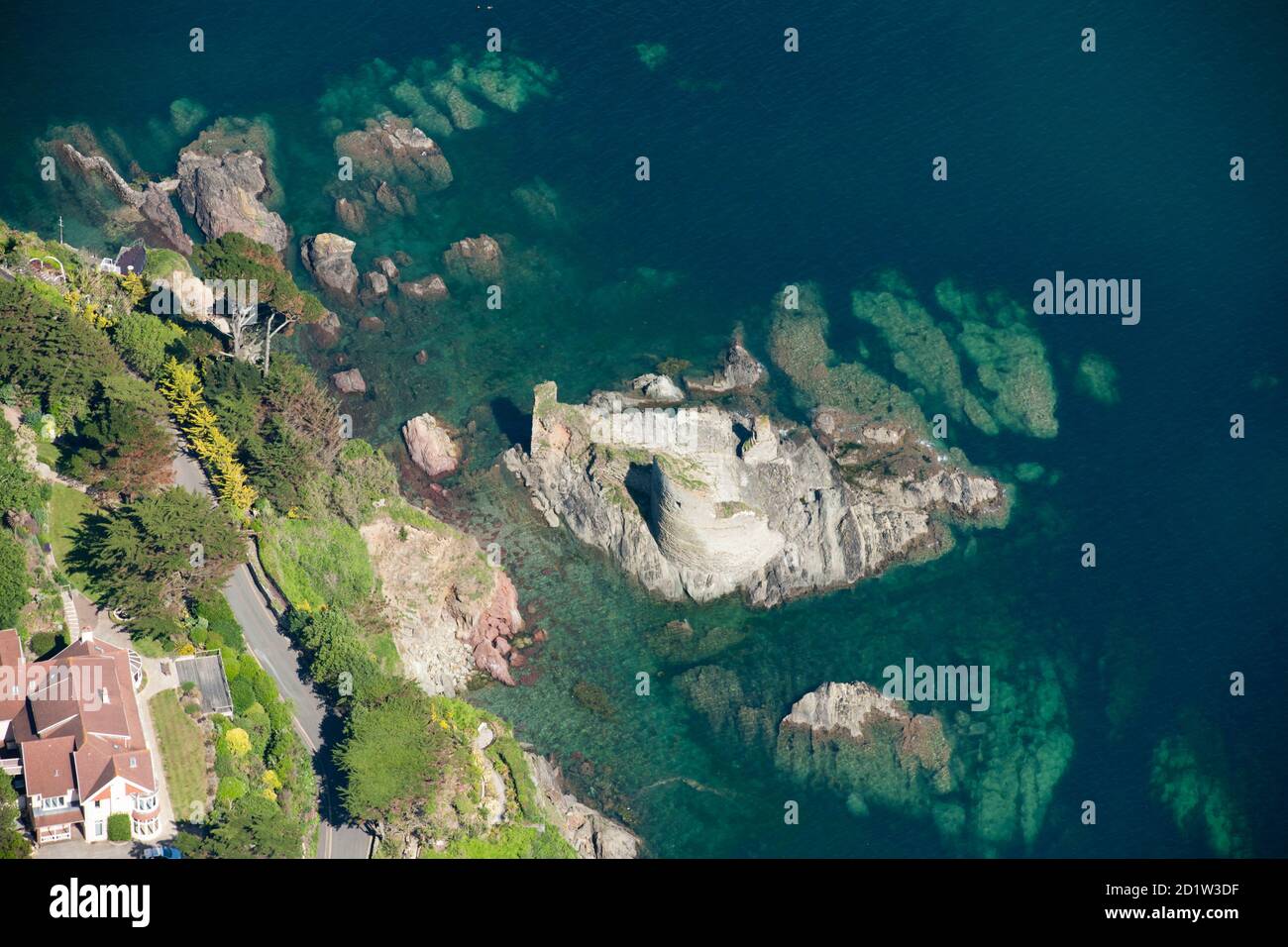 Resti di Fort Charles, Devon, 2014. Vista aerea. Foto Stock