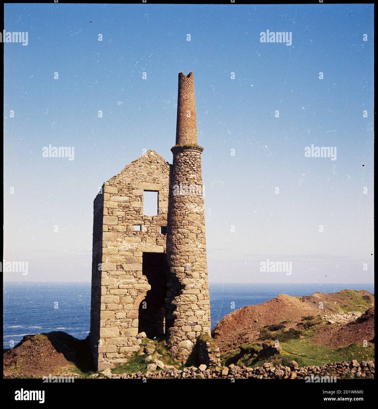 West Wheal Owles Mine, Engine House, Botallack, St. Just, Cornovaglia, Regno Unito. Foto Stock