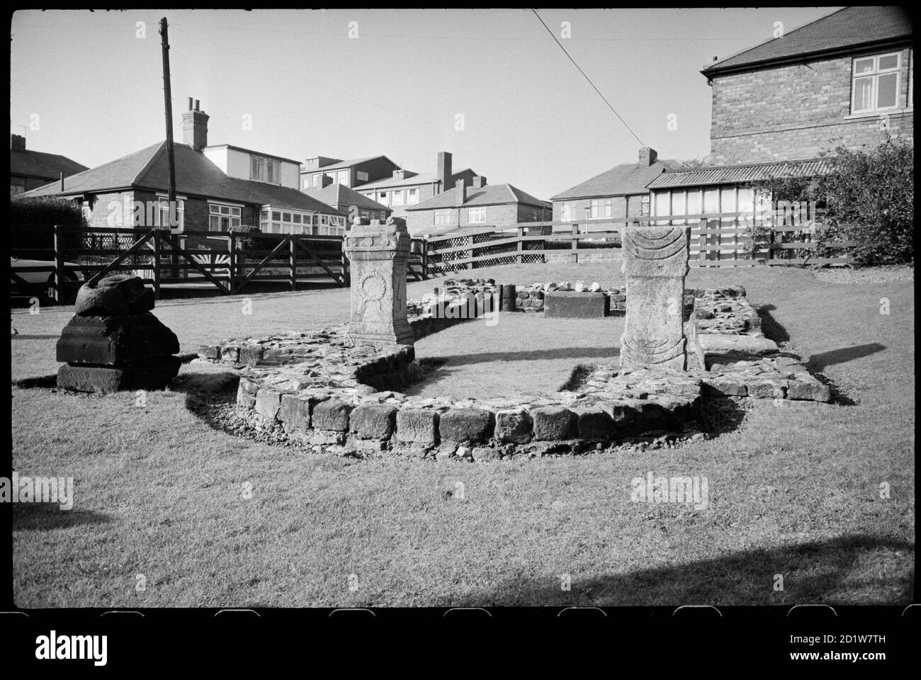 Tempio di Antenociticus, visto dal sud, Benwell, Newcastle-upon-Tyne, Regno Unito. Foto Stock
