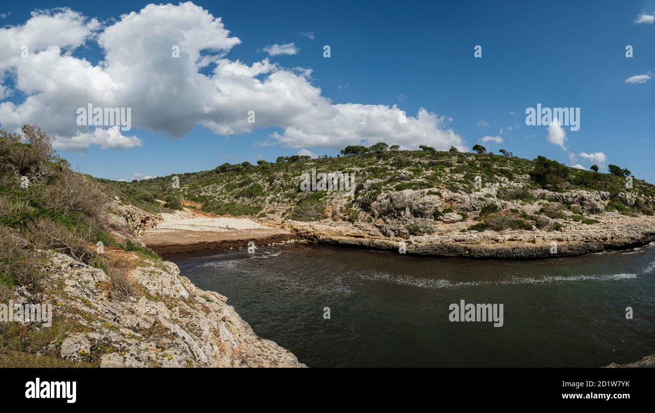 Cala Pilota, Manacor, Maiorca, Isole Baleari, Spagna Foto Stock