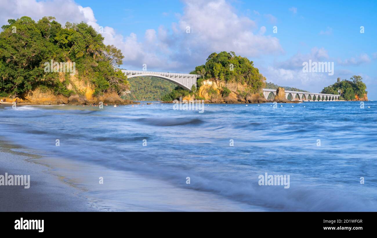 I ponti di Samana, Puente Peatonal Island Park, Samana, Repubblica Dominicana. Foto Stock