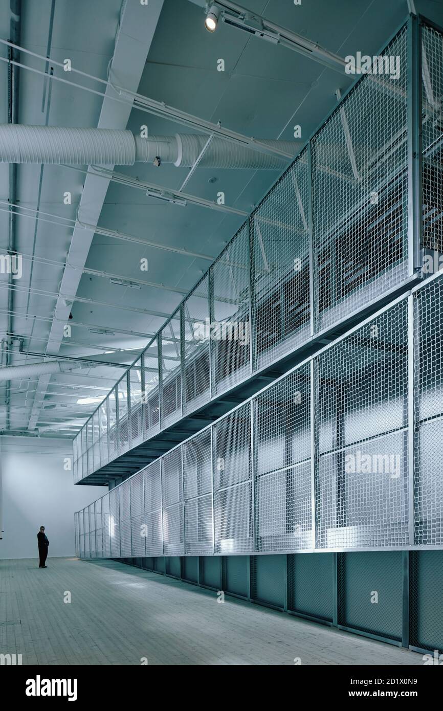 La galleria Boxen è stata installata presso l'ArkDes Museum di Stoccolma, Svezia, ed è stata inaugurata nel 2018. Foto Stock