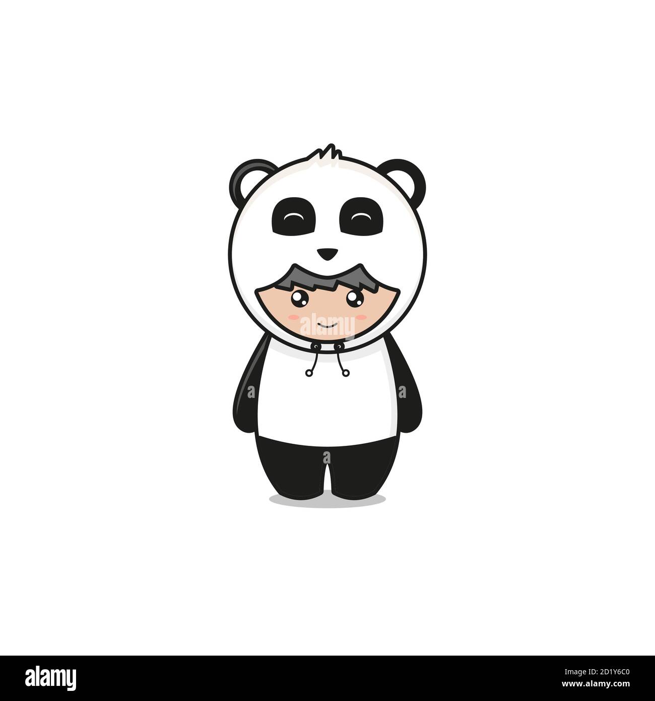 Kawaii Panda Bear Animal Icon Over White Background. Vector Illustration  Royalty Free SVG, Cliparts, Vectors, and Stock Illustration. Image 76666952.