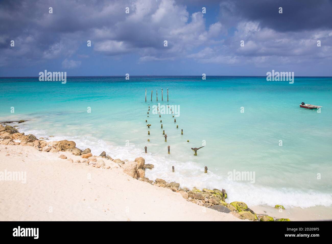 Caraibi, Antille Olandesi, Aruba, Spiaggia di Divi Foto Stock