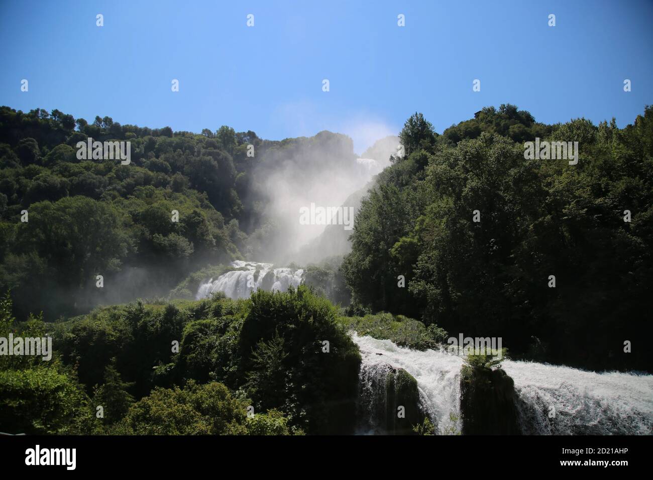 Le splendide cascate di Marmore in Italia Foto Stock