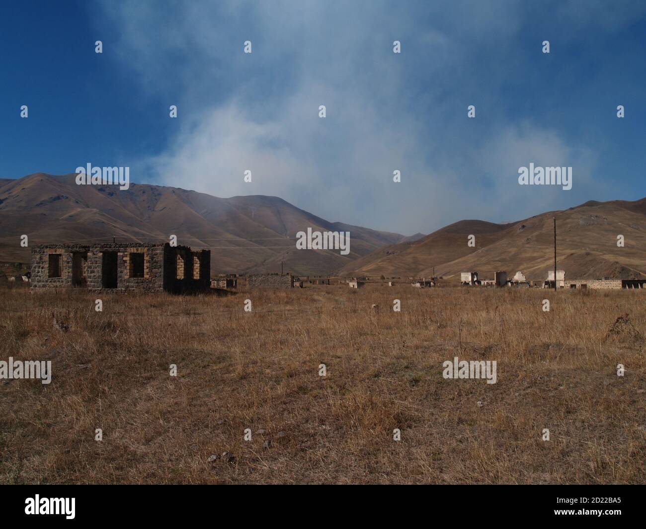 Villaggio in rovina Tsar vicino a Nagorno Karabakh Foto Stock
