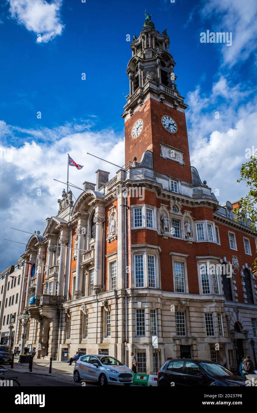 Municipio di Colchester - edificio in stile barocco del Municipio, costruito tra il 1898 e il 1902. Architetto John Belcher. Foto Stock
