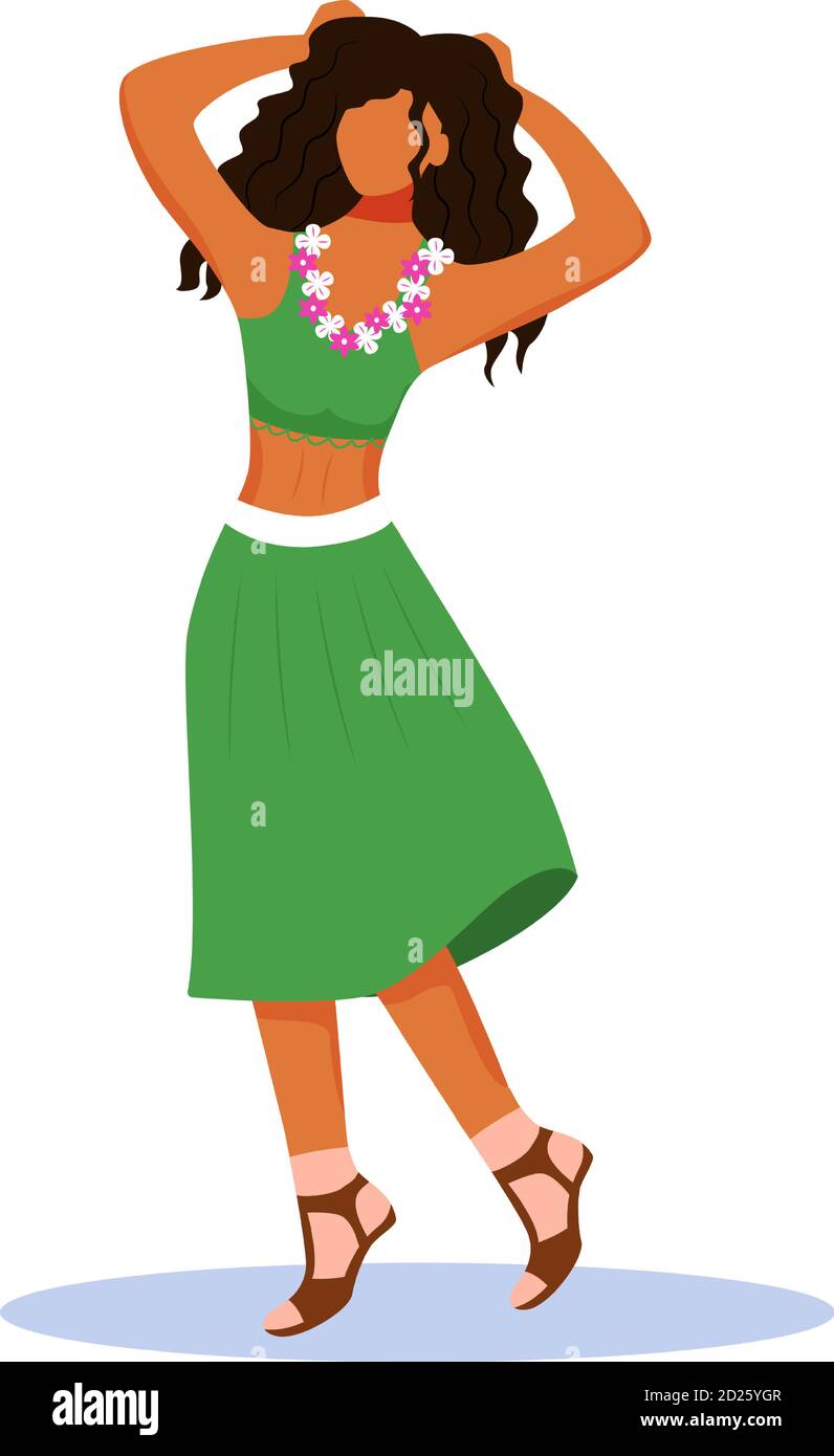 Ballo brasiliano ragazza piatto colore vettore carattere sfaccettato. Donna  alla moda in collana floreale. In piedi latino donna isolato cartone animato  Immagine e Vettoriale - Alamy