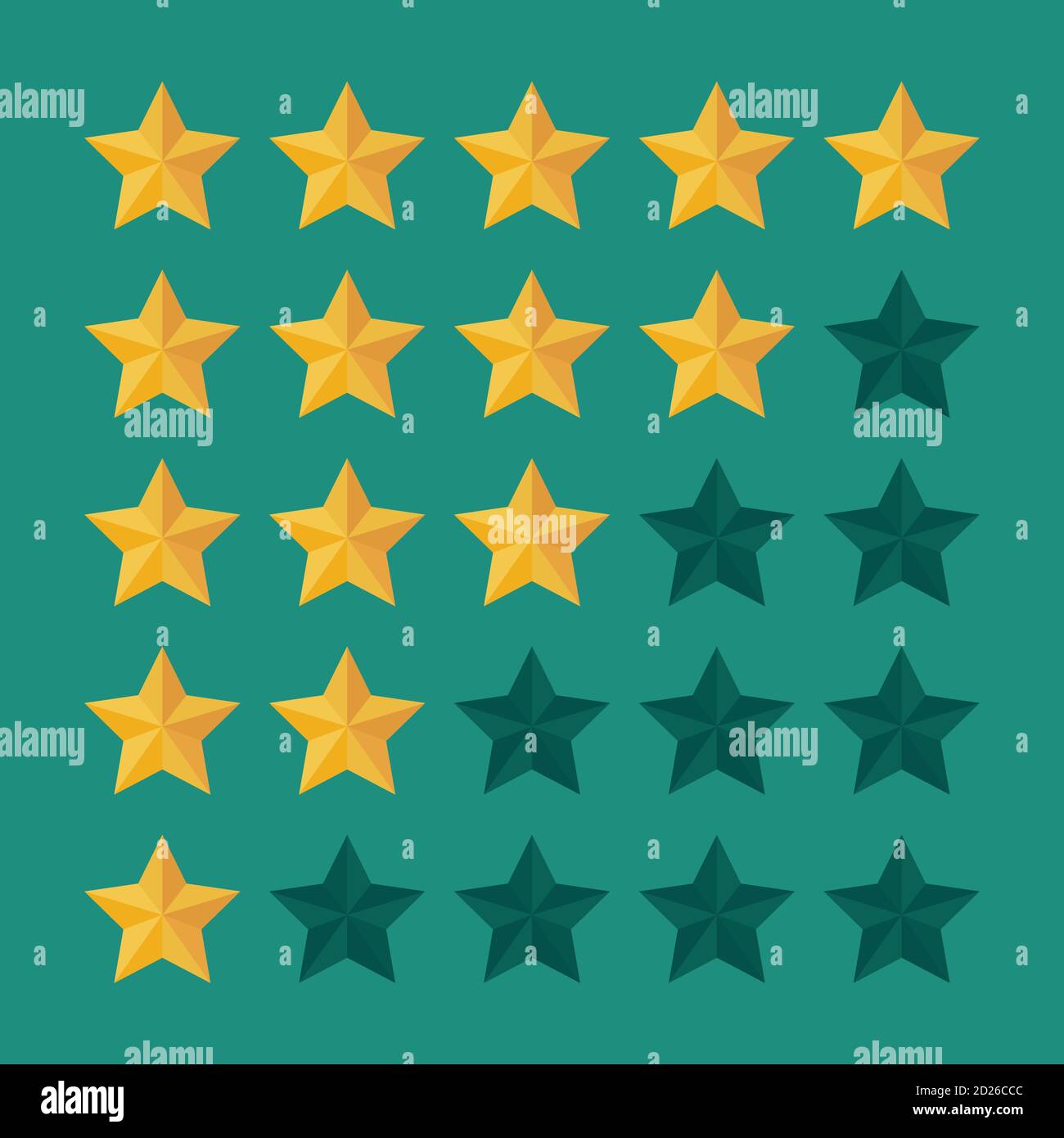 Icona di classificazione a cinque stelle. Feedback con valutazione della soddisfazione. Illustrazione vettoriale Illustrazione Vettoriale