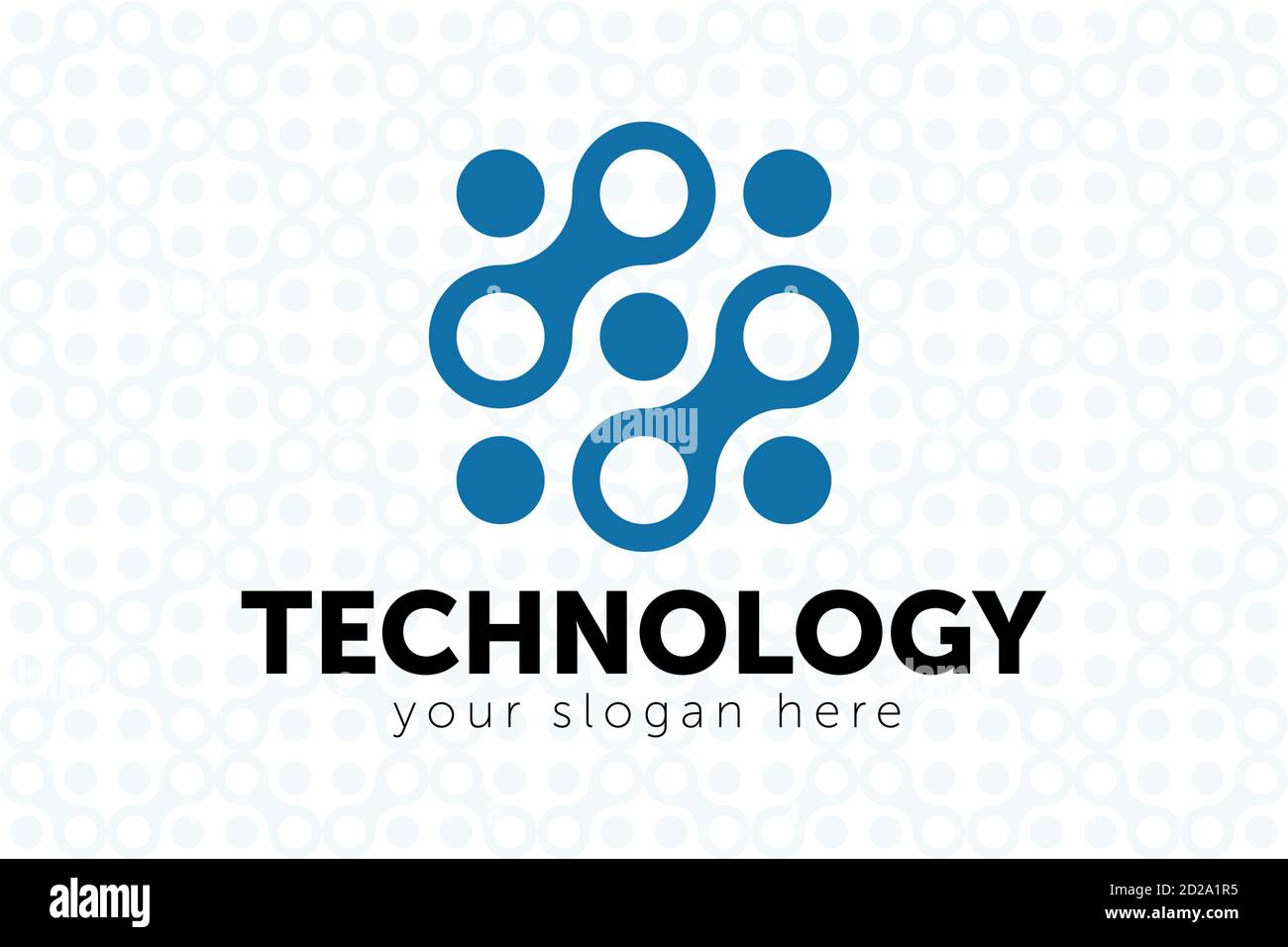 Tech World Logo Template Design Vector, Emblem, Design Concept, Creative Symbol, Icon Illustrazione Vettoriale