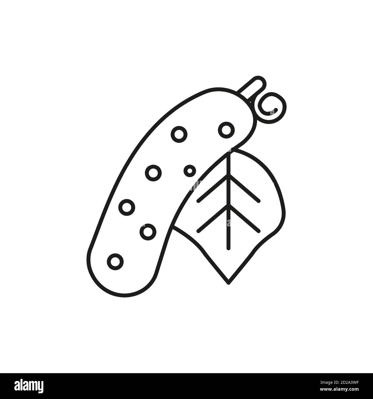 icona cetriolo elemento di verdure icona per il concetto mobile e le app web. L'icona cucucmber sottile può essere utilizzata per il Web e i dispositivi mobili. Icona Premium attivata Illustrazione Vettoriale