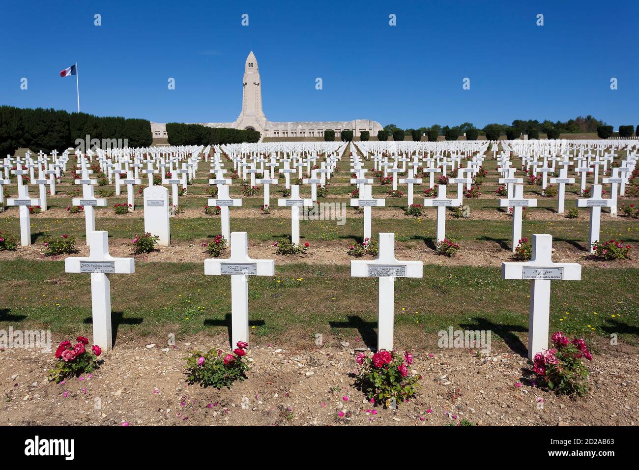 Necropoli di Fleury devant Douaomont, Verdun, Lorena, Francia Foto Stock