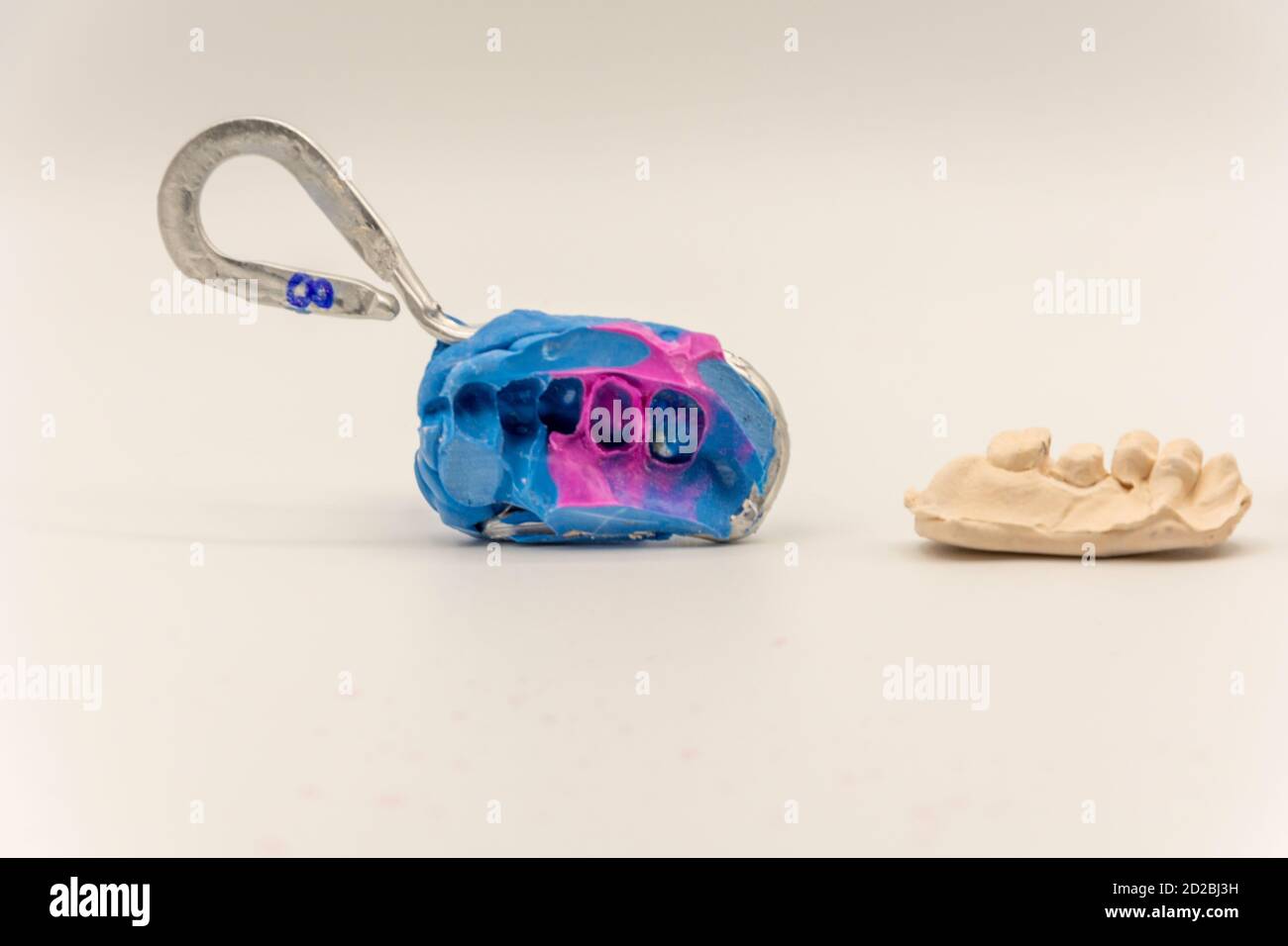 Due impressioni dentali Foto Stock