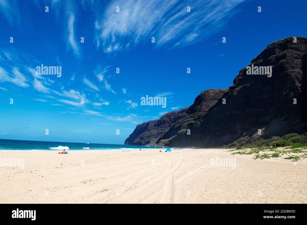 Polihale Beach. Kauai, Hawaii Foto Stock