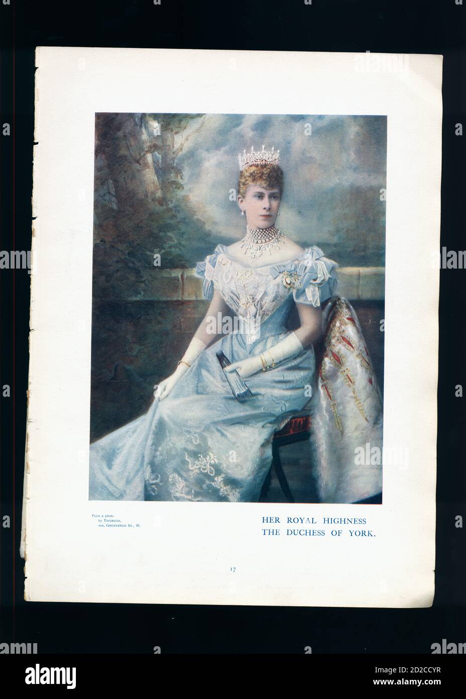 Ritratto cromolitografico di Maria di Teck, Regina consorte del Regno Unito (26 maggio 1867 – 24 marzo 1953). Era inoltre imperatrice dell'India, come il Foto Stock