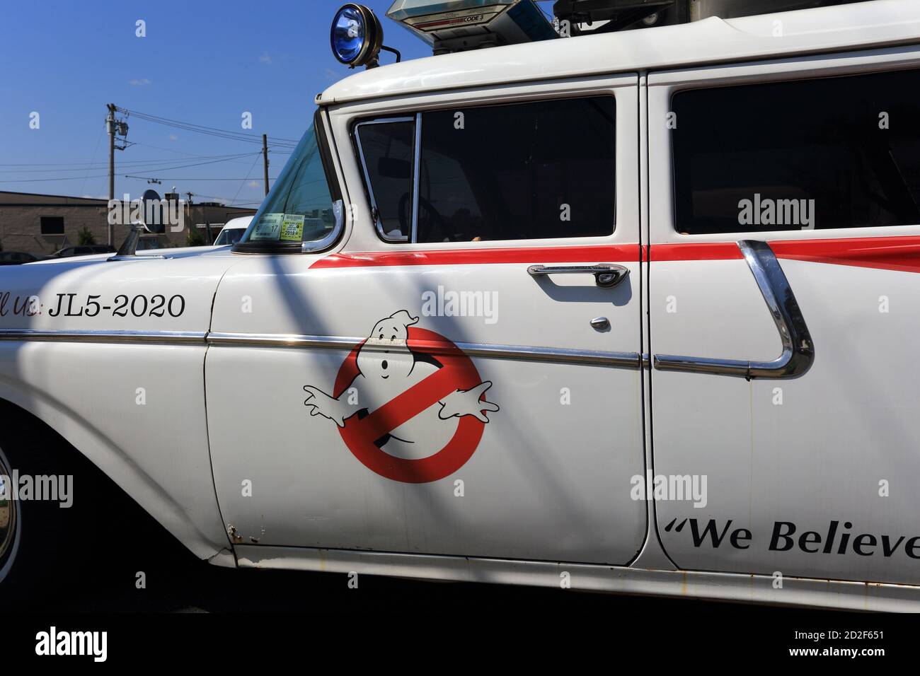 Ghostbuster replica auto Bethpage Long Island New York Foto Stock