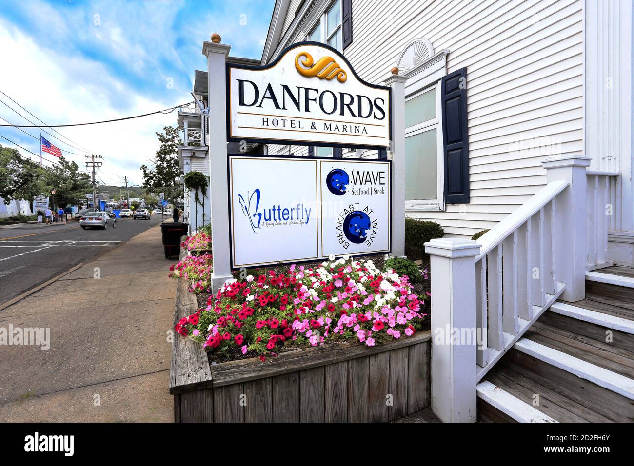 Villaggio di Port Jefferson Suffolk County Long Island New York Foto Stock