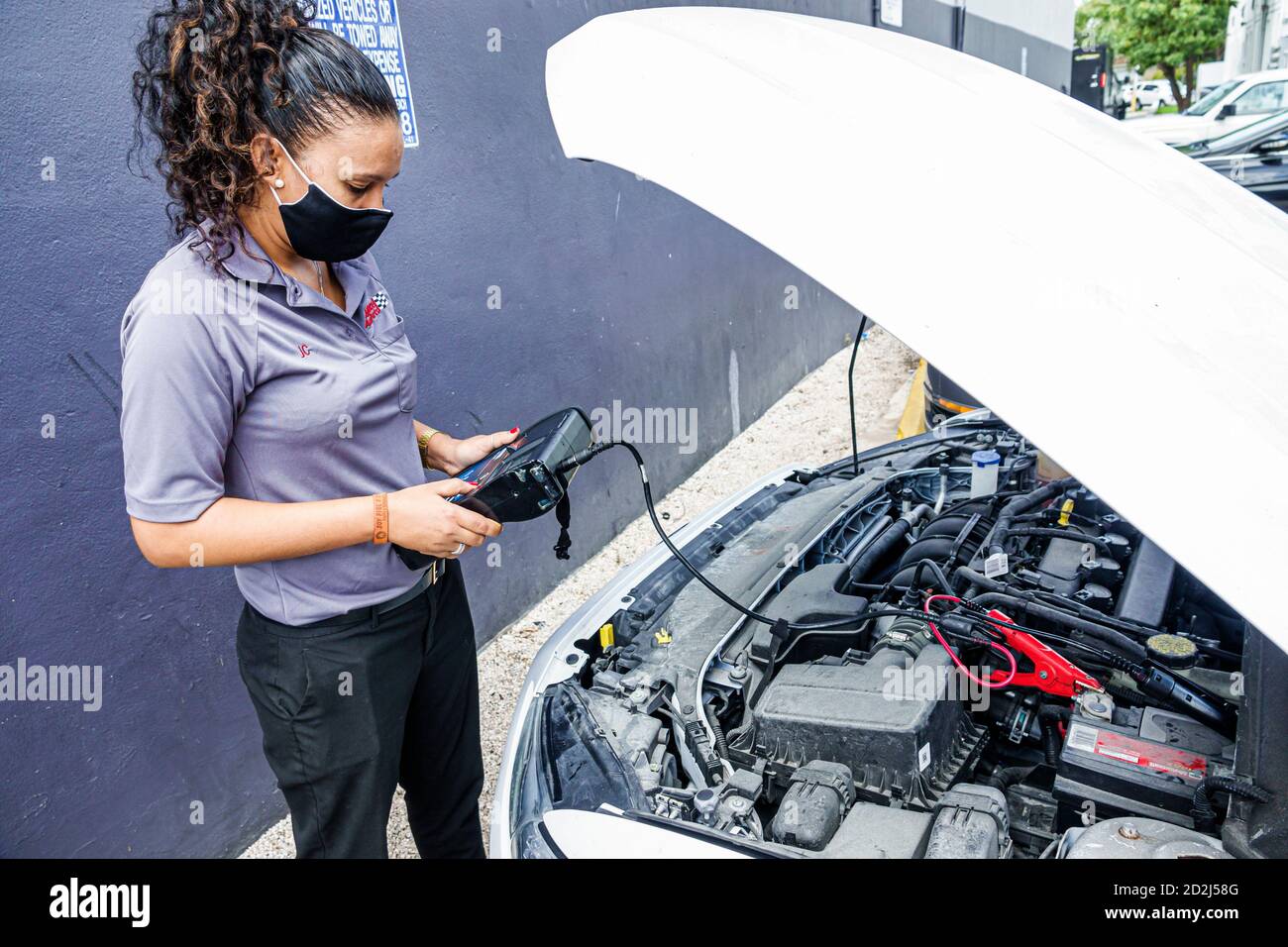 Miami Beach Florida, Advance Auto Parts, interno, interno, interno, Covid-19 coronavirus Pandemic malattia infettiva malattia salute cris biologico Foto Stock