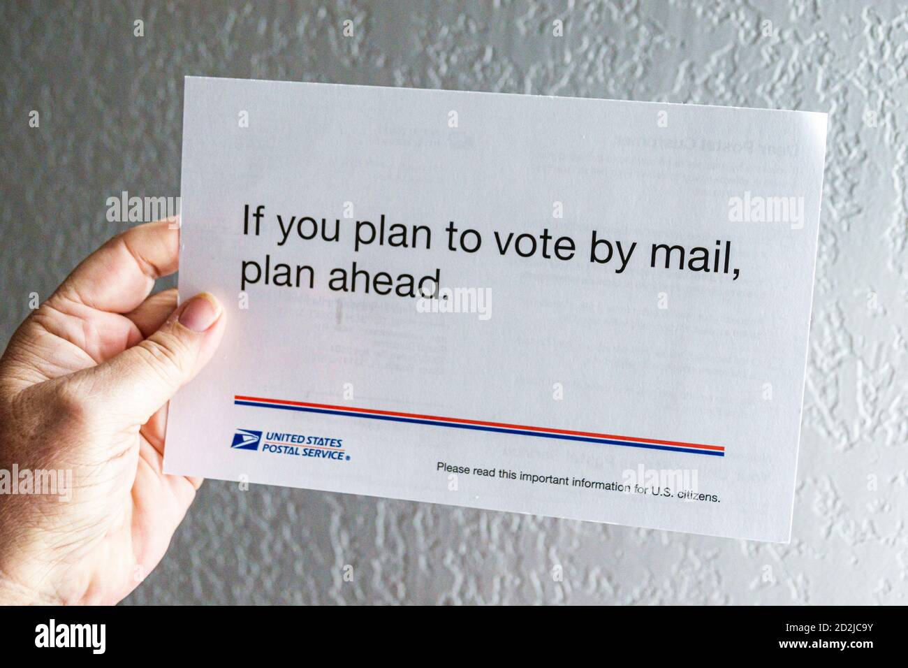 Spring Hill Florida,United States Postal Service,Vote by mail,2020 elezioni presidenziali,controverso ritardo rallentamento della posta,cartolina,visitatori viaggio tr Foto Stock