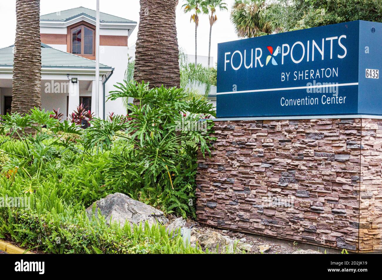 Orlando Florida,Four Points by Sheraton,hotel hotel hotel hotel alloggio motel,Centro Congressi,cartello d'ingresso esterno,viaggi visitatori Foto Stock