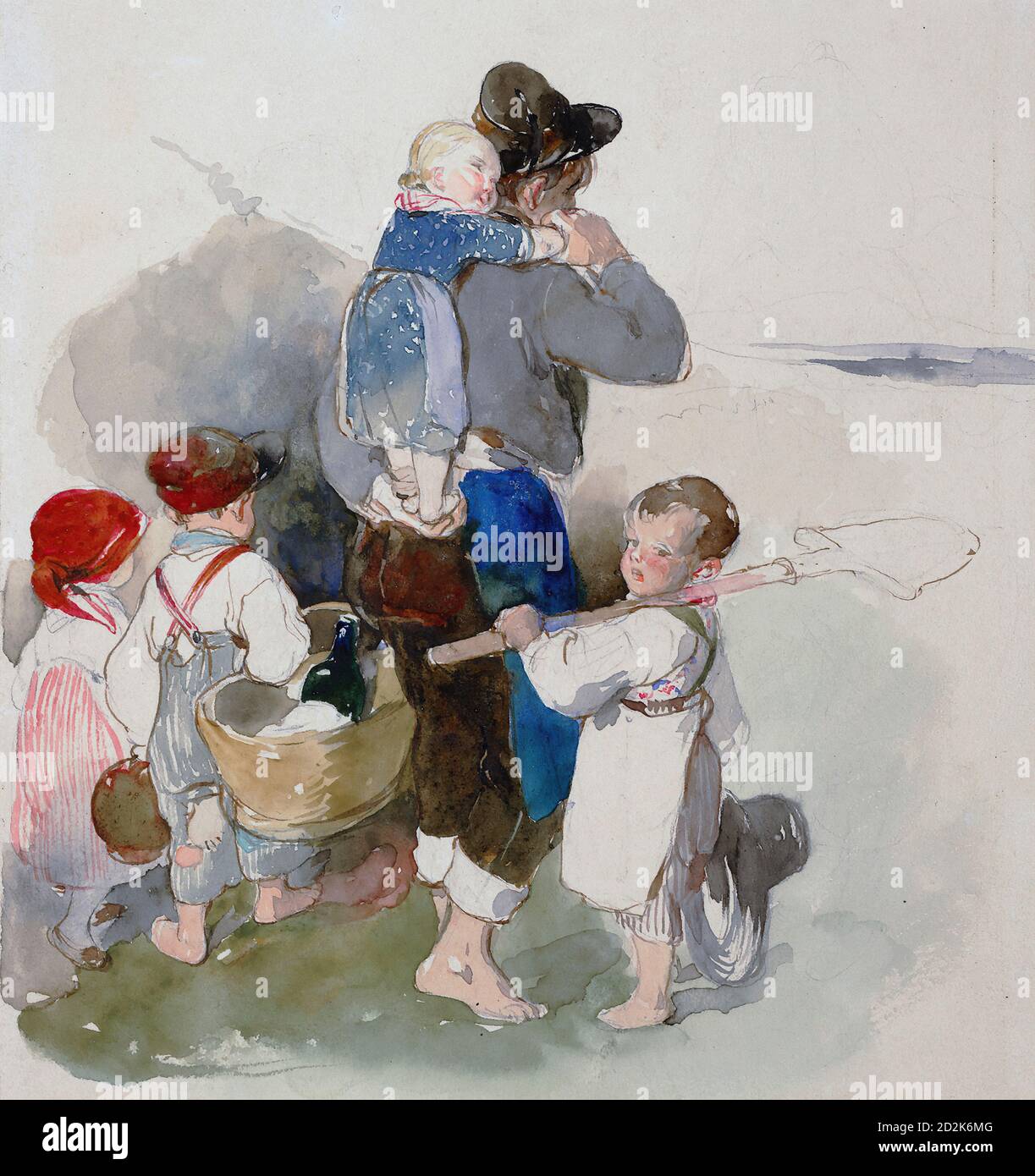 Fendi Peter - i bambini in cammino per lavorare I campi - Scuola austriaca - XIX secolo Foto Stock