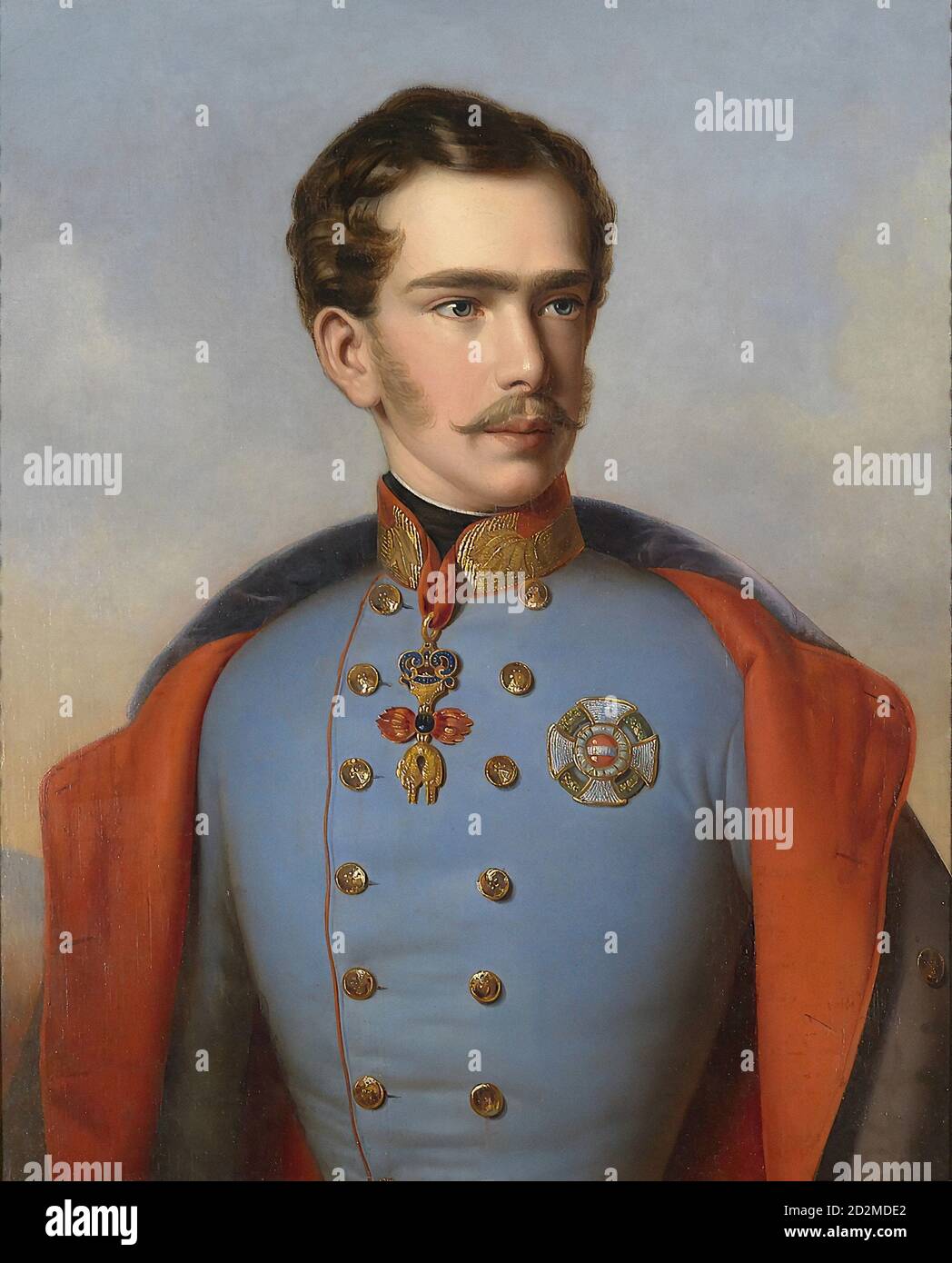 Russ i Franz - Kaiser Franz Joseph i 1 - Scuola austriaca - 19 ° secolo Foto Stock