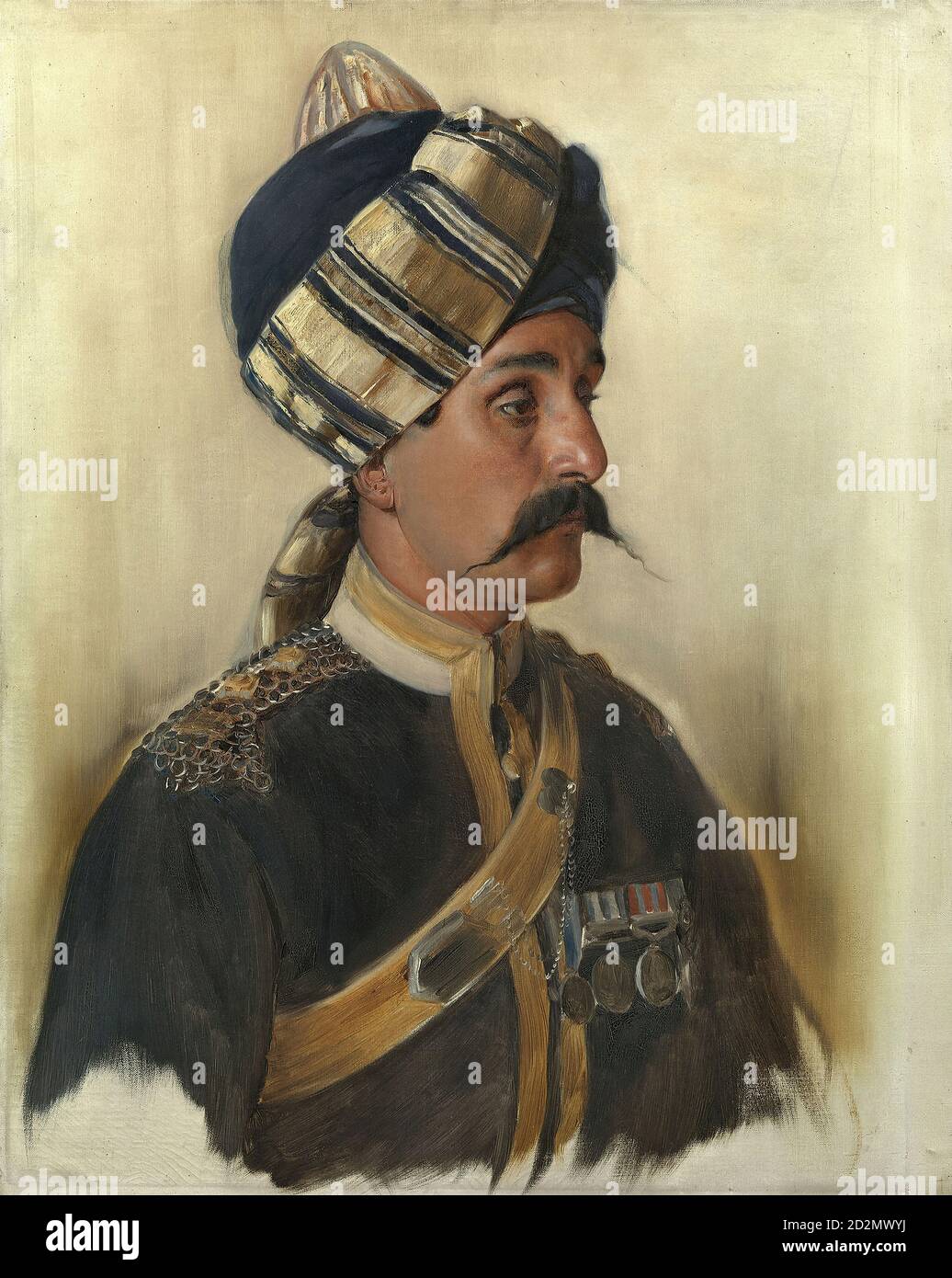 Swoboda II Rudolf - Risaldar Nadir Khan 9° Lancer Bengala - Scuola austriaca - XIX secolo Foto Stock