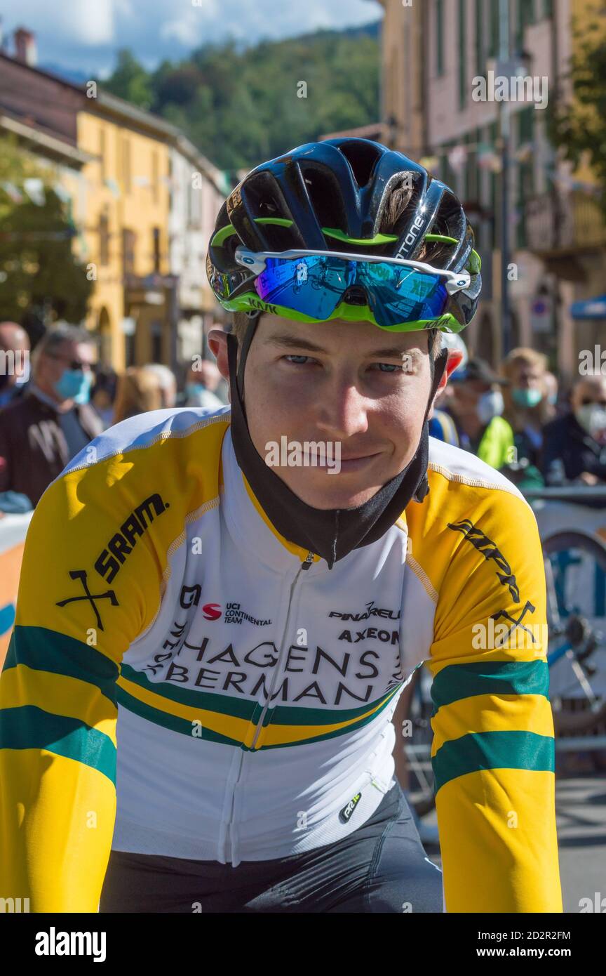 Rizners Jarrad (HAGENS BERMAN AXON) (AUS) - Australian National Under 23 campione alla presentazione di Il piccolo giro di Lombardia 2020 durante il Pi Foto Stock