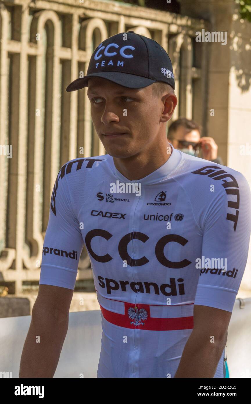 Zymon Krawczyk (CCC Development Team) (POL) - al team di presentazione del piccolo giro di Lombardia 2020 durante il piccolo Lombardia - Under 23, Via C. Foto Stock