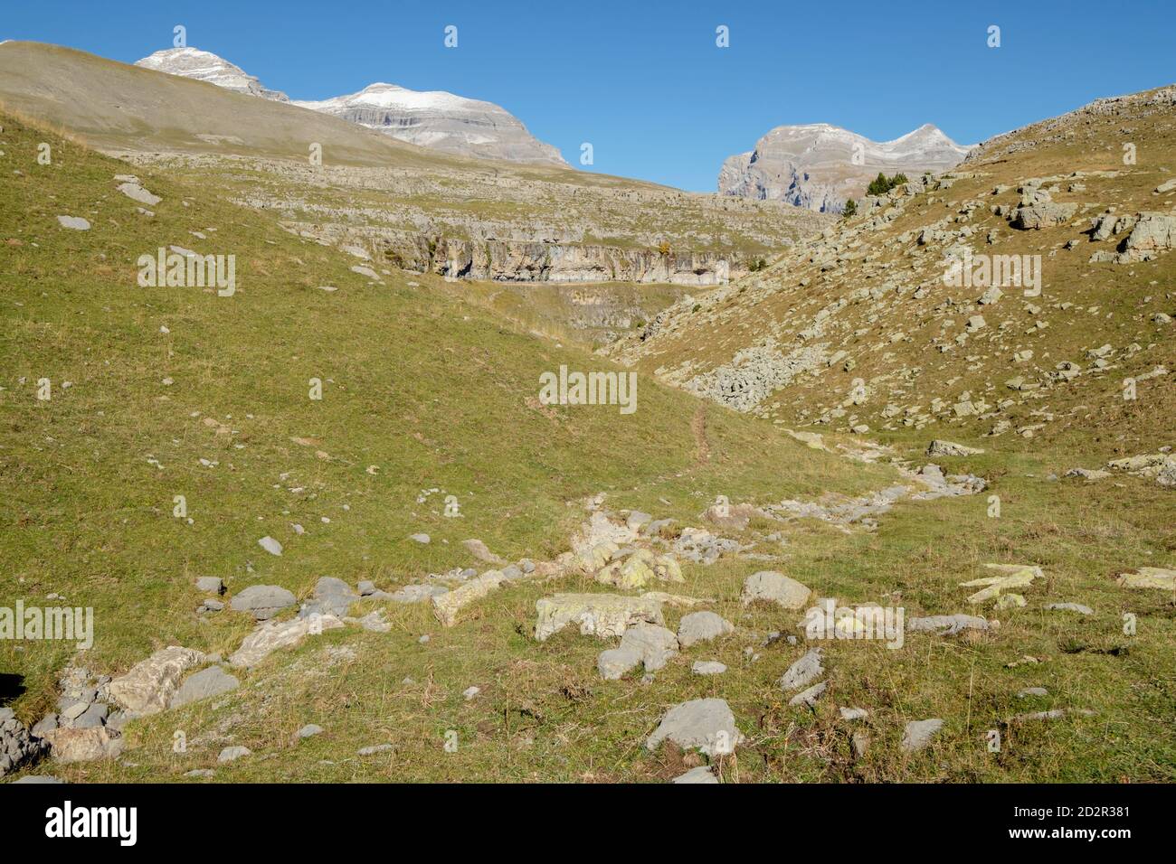 barranco de la Pardina, parque nacional de Ordesa y Monte Perdido, comarca del Sobrarbe, Huesca, Aragón, cordillera de los Pirineos, Spagna Foto Stock