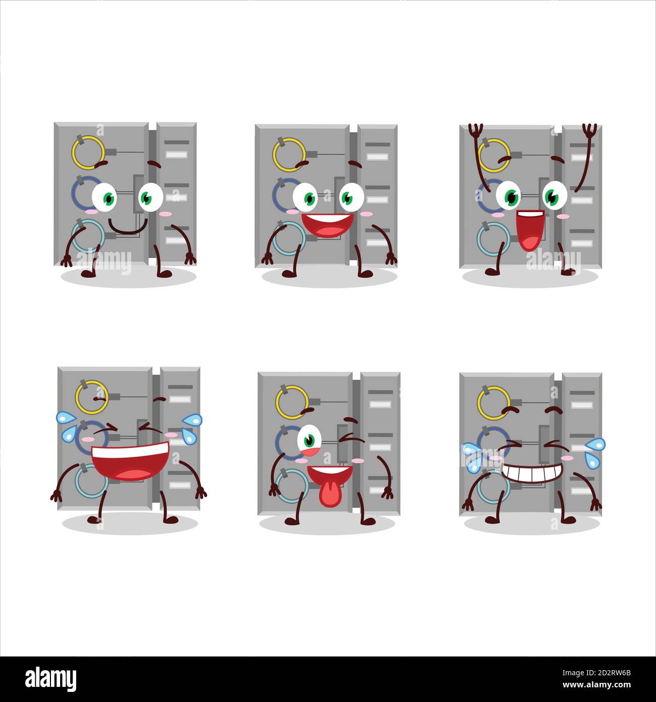 Personaggio cartoon di tra noi macchina da lavoro con espressione sorriso Illustrazione Vettoriale