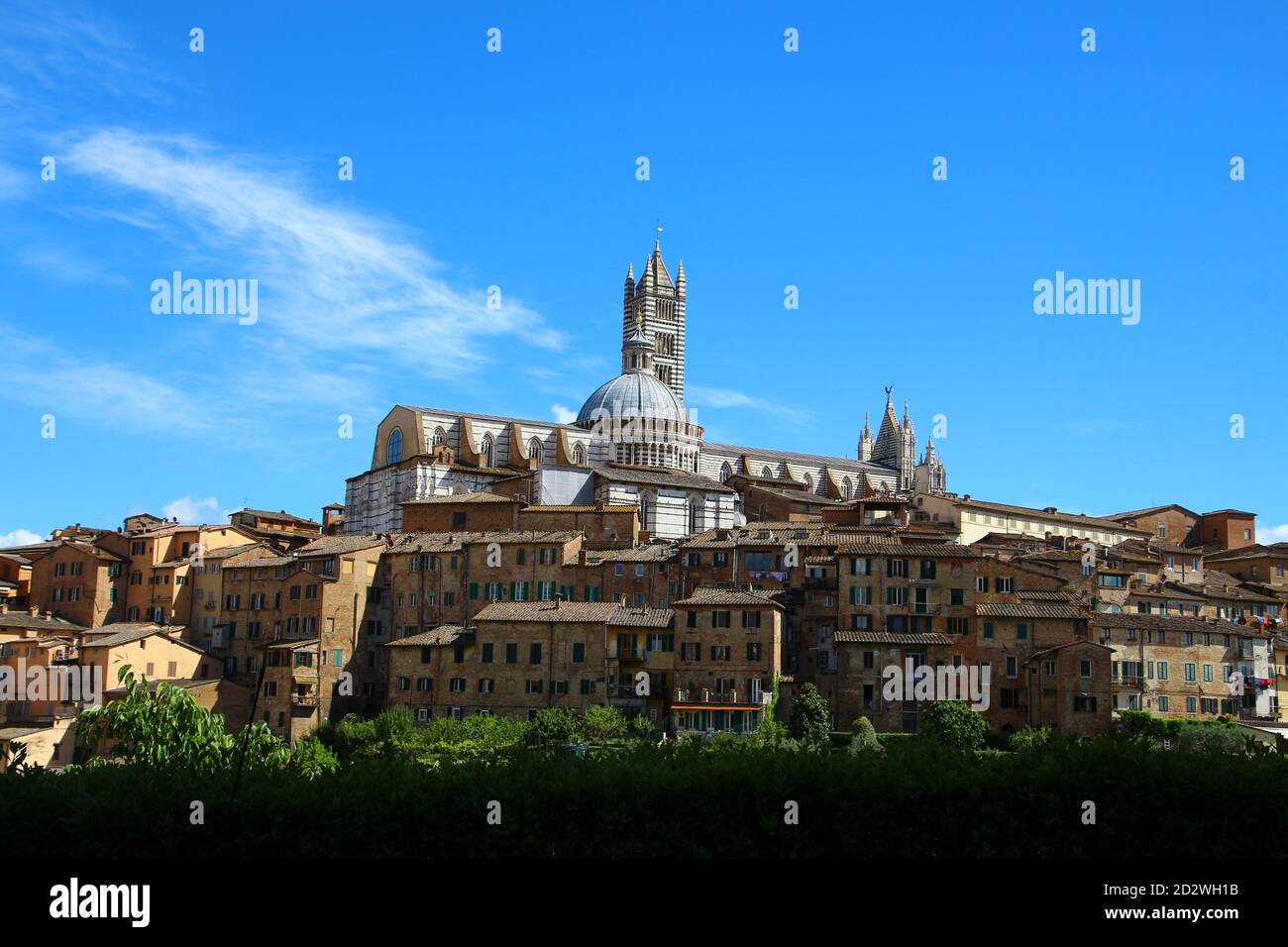 Vista sulla città rinascimentale di Siena Foto Stock